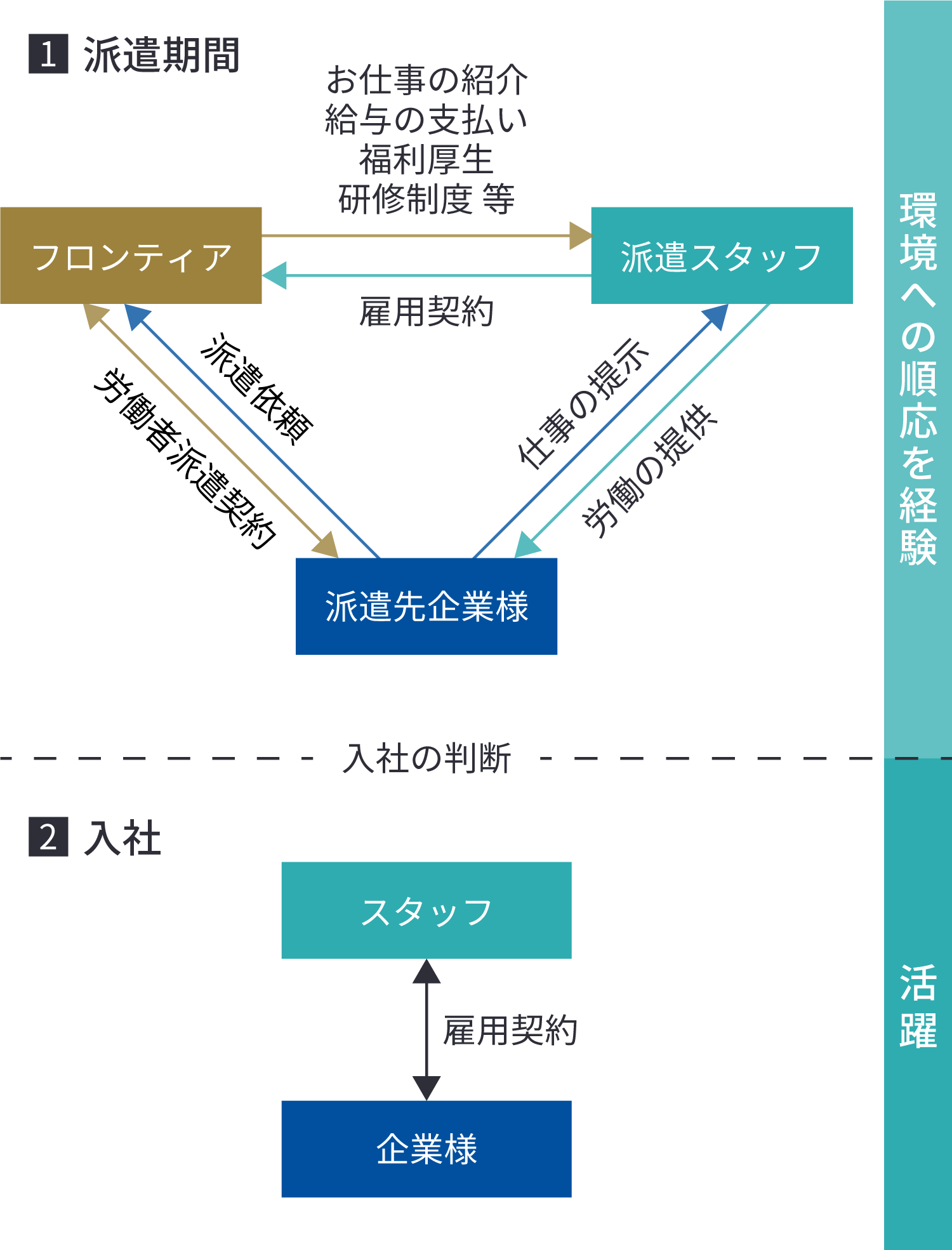 紹介予定派遣の仕組み図説